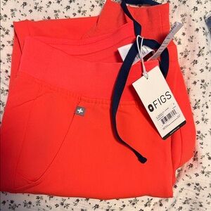 Figs Vivid Orange figs Scrub Pants